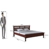 Miraya Solid Wood King Size Non Storage Bed In Teak Finish