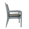 New Castle Wicker Table And Chair Set In Grey Dual Tone Finish