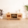 Luna Solid Wood TV Unit in Brown Colour