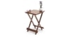 Latt Folding Table-Stool Tall Teak Finish