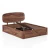Nimbus Solid Wood King Size Bed With Box Storage (Teak Finish)