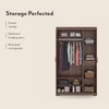 Hilton 3 Door 1 Drawer Wardrobe With Mirror and Lock in Chestnut Acacia Finish