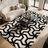 Jaipur Rugs Geometric Wool And Viscose 5x8 Feet Ebony And White Hand Tufted Rug Carpet Style 1