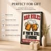 The Castle Decor Funny Bar Rules Wall Art Framed Painting 14x20 Inch (Style 1)