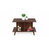 Sydney Engineered Wood Sqaure Shape Coffee Center Sofa Teapot Teapoy Console Corner Side For Sofa Living Room Home Hall Furniture (Brown Maple)
