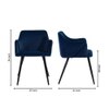 Hanner Metal Accent Chair in Blue Colour