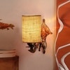 Devansh Metal Electric Wall Light in Antique Gold Colour with White Shade Count of 1 Light