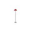 Cedar Red Fabric Floor Lamp with Steel Steel Base