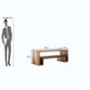 Kiara Solid Wood Free Standing TV Unit in Teak Finish
