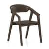 Zen Rectangular Solid Wood 6 Seater Dining Table With 6 Hague Solid Wood Dining Armchair (Finish: Danish Walnut)