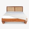 Abacus Solid Wood Queen Bedroom Set in Brown Colour