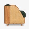 Andaman Ross Solid Wood Arm Chair in Green Colour