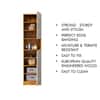 Hexa Red Wooden 2 Door Wardrobe with Hanging Space in Giant Wood and Frosty White Colour