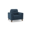 Verona Premium 1 Seater Fabric Sofa in Indigo Blue Colour