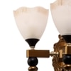 Eliante Modern Wall Lights Mild Steel & Glass Material Antique & Gold, White Finish