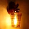 Eliante Tavrix Red Wood Wall Light With E27 Holder In Brown Colour