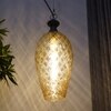 Majani Single Light Rattan Pendant In Amber & Brass Finish