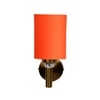 Devansh Metal Electric Wall Light in Gold Colour with Orange Shade Count of 1 Light