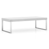 Marcel Rectangular Metal Coffee Table In White Gloss Finish
