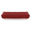 Palermo 3 Seater Click Clack Sofa cum Bed In Salsa Red Colour