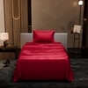 Stoa Paris 300 TC Satin Bedsheet Single Bed with Pillow Covers in Flirty Red