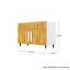 Hexa Red Multipurpose Storage Cabinet With 2 Drawer 2 Door in Frosty White And Giant Wood Colour
