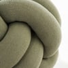 Nodo Cotton Knitted Knot Pillow  Green 11X11 Inches