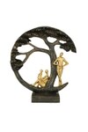 Modern Family Tree Sculpture Showpiece Black Decorative Table Accent