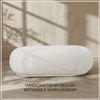 Eliteelegance Wood Ottoman With Upholstery Non Storage Sofa In White Colour