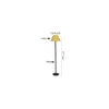 Brendan Yellow Fabric Shade Floor Lamp with Black Iron Base