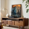 The Castle Decor Lord Shiva Wall Painting Framed Artwork 20x30 Inch Style 2
