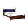Domino Solid Wood Queen Size Non Storage Bed In Provincial Teak Finish