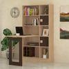 Aura Folding Study Desk cum Large Bookshelf in Canadian Maple Coffee Walnut Colour