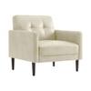 Clark PU Leather Armchair- Beige