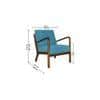 Solitude Accent Chair ( Blue Texture)