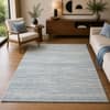 Imperial Knots Blue Multicolor Hand Woven Dhurrie 5x8 Feet