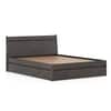 Basel Solid Wood Queen Size Box Storage Bed In Dark Chestnut Finish