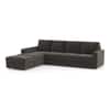 Apollo Sofa (Colour : Smoke, Cushion : Soft, Back Type : Regular, Seating Capacity : Left Aligned 3 Seater + Left Aligned Chaise)
