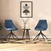 Doris Fabric Accent Chair in Blue Colour