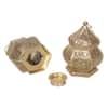 Hanging Hut Lantern Tealight Holder Set Of 2 In Gold Colour