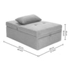 Evenie 1 Seater Pull Out Sofa cum Bed  in Grey Colour