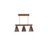 Funnel 3 Series Brown Solid Wood Cluster Hanging Light