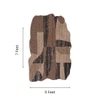 Handmade Wool Shaped Rug Modern Abstract Brown Beige 5 x 7 Feet Carpet