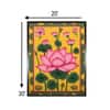Lotuses Pichwai Canvas Wall Prints Canvas Wall Prints Set of 1 Multicolor Matte