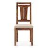 Fidora 4 Seater Dining Table With Set Of 4 Martha Dining Chairs (Colour- Wheat Brown, Finish- Teak)
