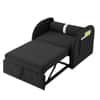 Jayen 1 Seater Pull Out Sofa cum Bed  in Black Colour