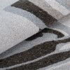 Handmade Wool Silk Area Rug Modern Wave Beige 5 x 8 Feet Carpet