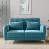 Monly Velvet 2 Seater Sofa Aqua Blue Color