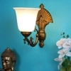 Eliante Modern Wall Lights Aluminium Die Cast & Glass Material Antique Gold & White Finish