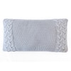 Archer Opal Grey Cotton Knitted Cushion Cover 12X20 Inches